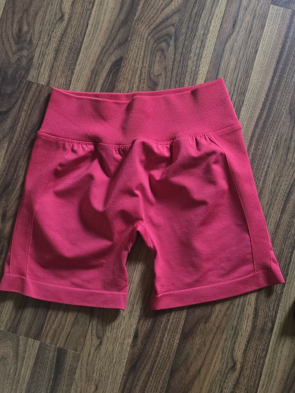 YoungLA Red High-Waist Biker Shorts